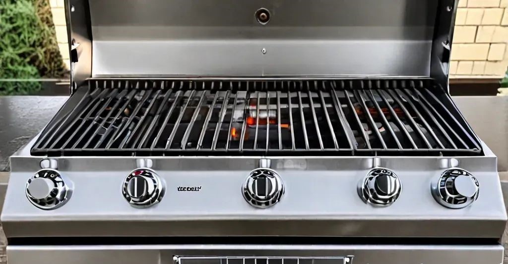 Gas grill  burner configuration for low and slow